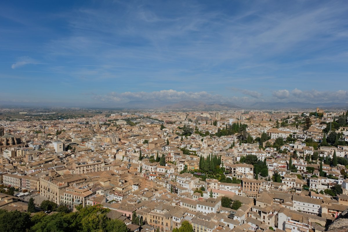 Blick auf Granada von der Alhambra